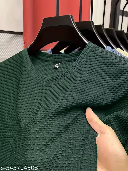 Men's Oversized Waffle Knit T-Shirt